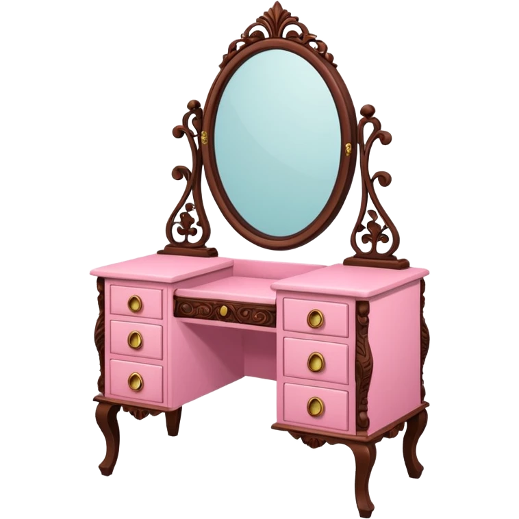 pink and brown vanity emoji