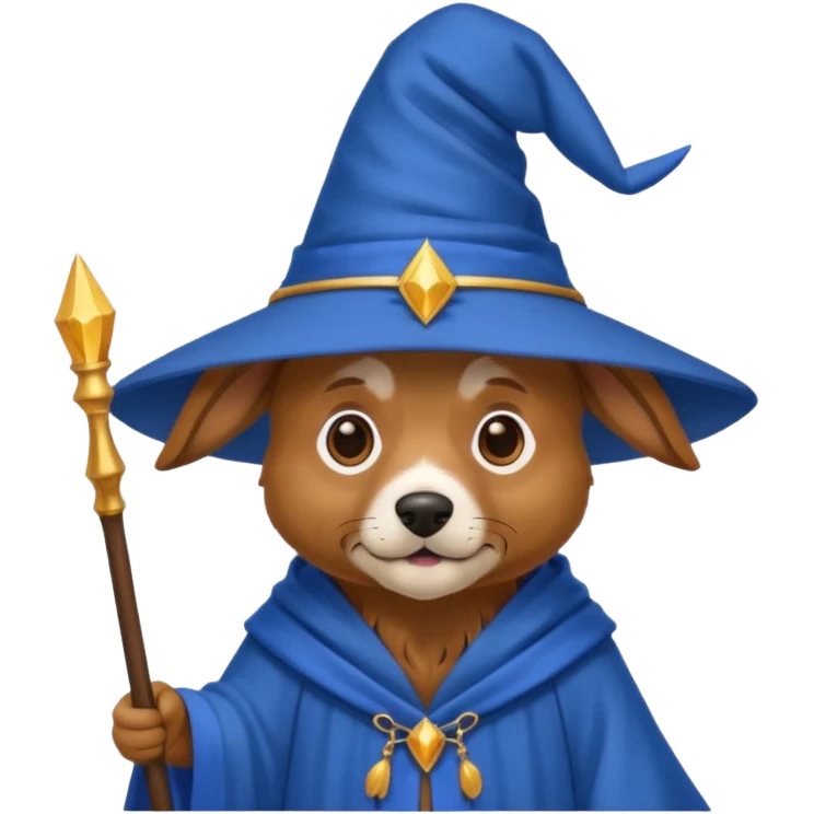 Dog wizard emoji