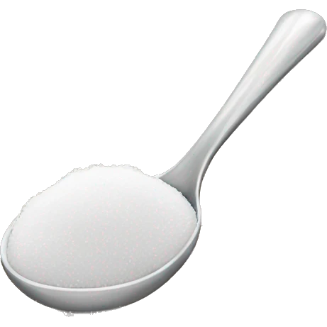 Spoon with sugar emoji