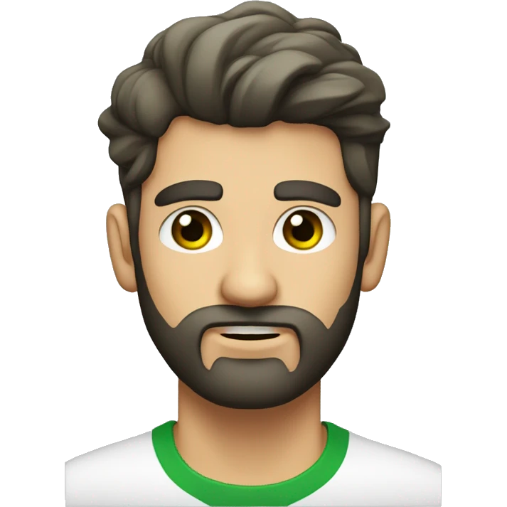 HOMBRE BLANCO, OJOS VERDES, BARBA  emoji