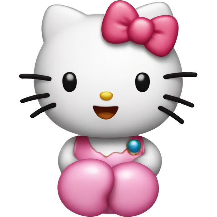 Hello kitty blowing a kiss emoji