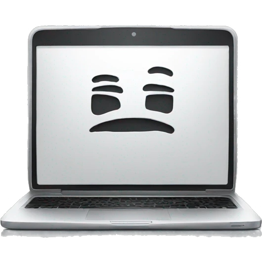 laptop facing back with e logo on it emoji