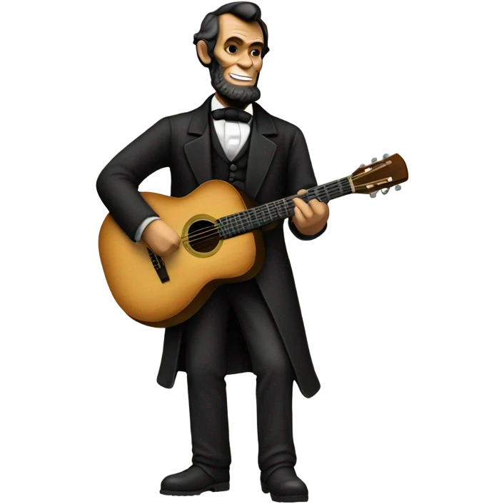 Abraham Lincoln playing the guitar  emoji