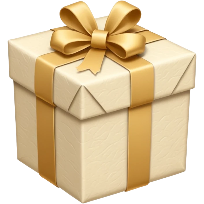 white and light cream present emoji