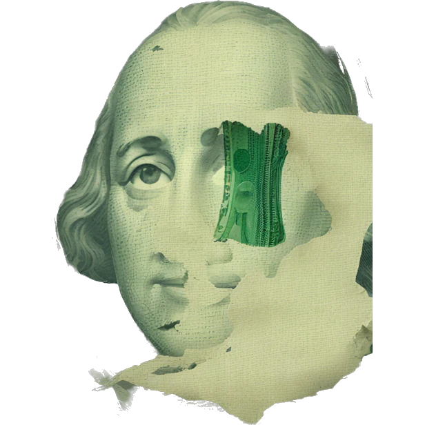 Damaged dollar note emoji