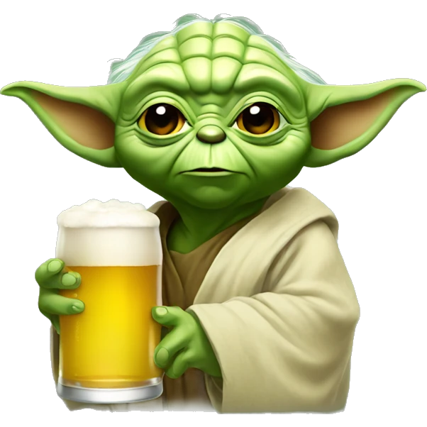 Yoda-drink-beer emoji