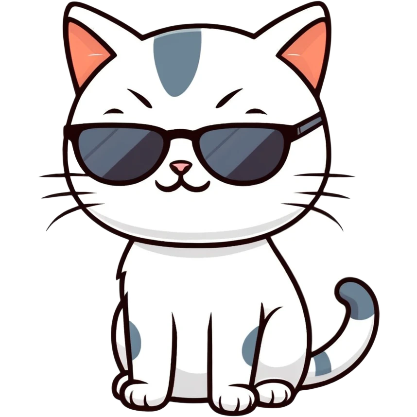 Cat with sunglasses emoji