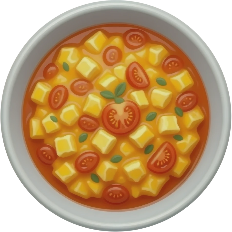 tomato scrambled egg mixed in bowl emoji