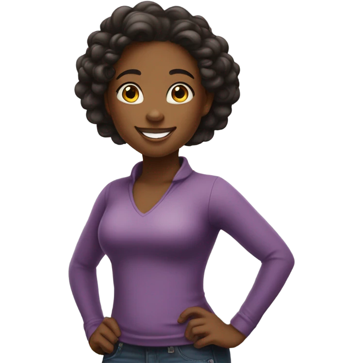 fat black girl emoji