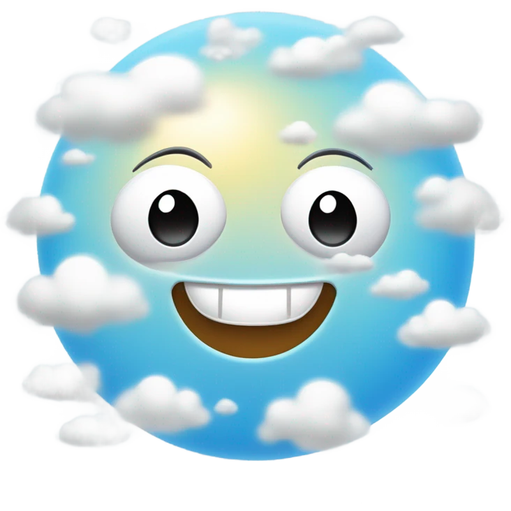 Sky with smiley emoji