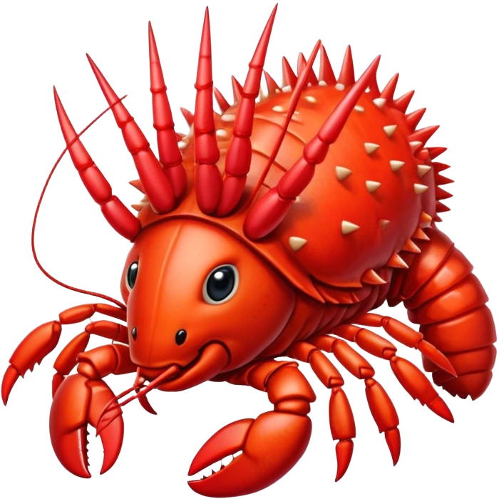 Lobster with a hedgehog on its head emoji