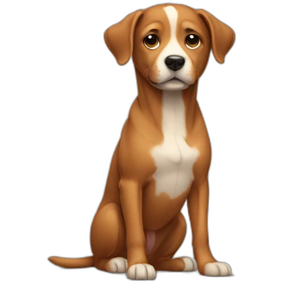 Dog without fur emoji
