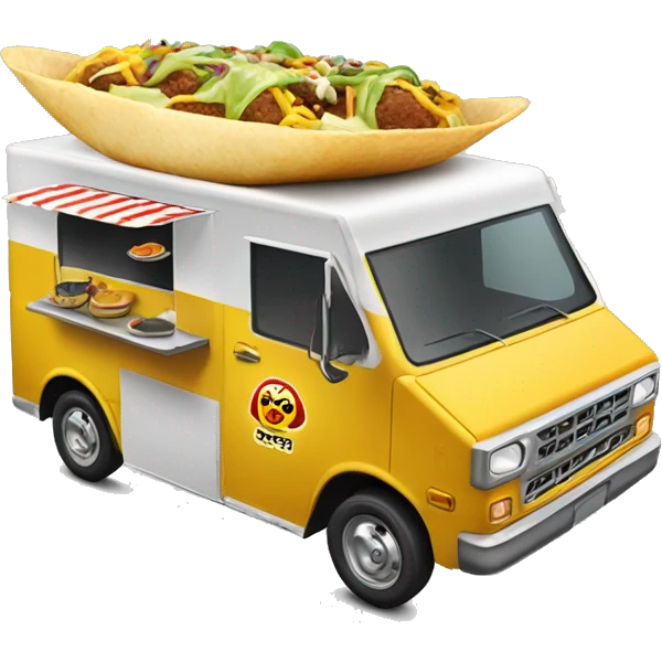 Toyota 2027 flying taco’s mini food truck  emoji