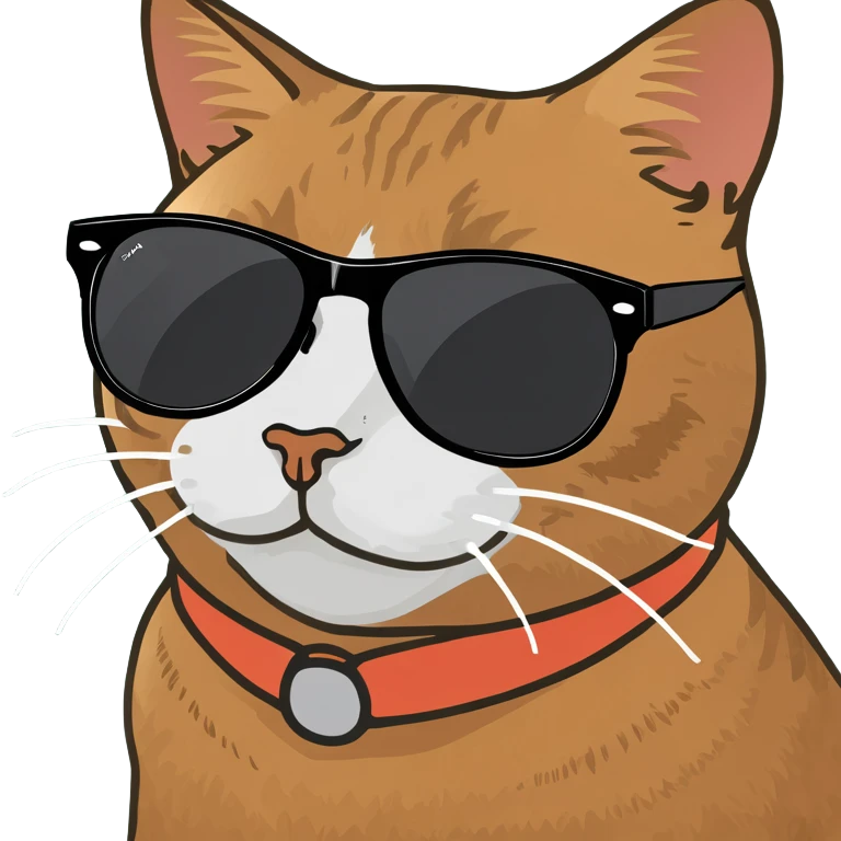 Cat with sunglasses emoji