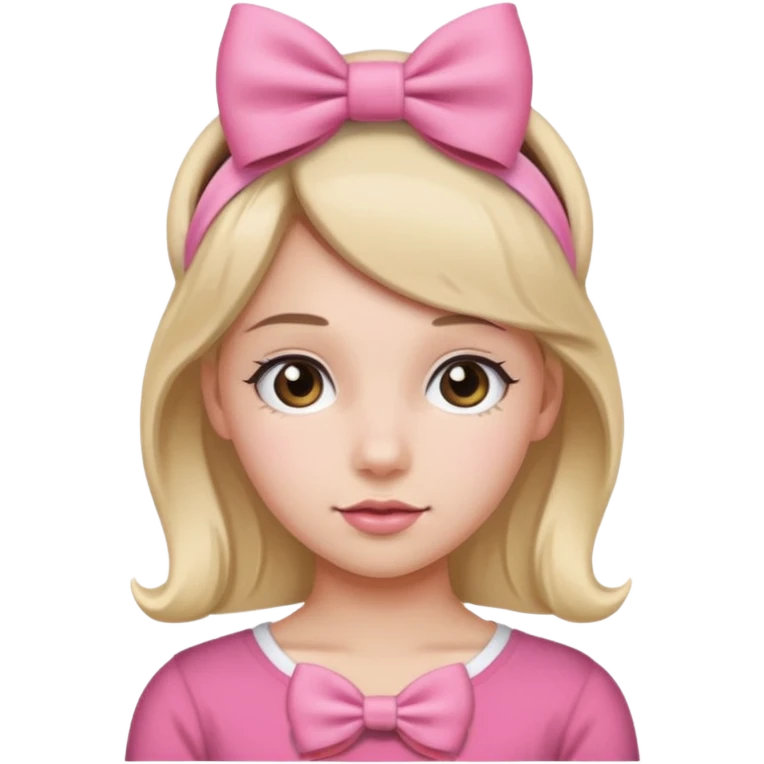 Bow headband pink  emoji