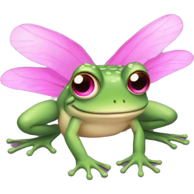 frog with pink wings emoji