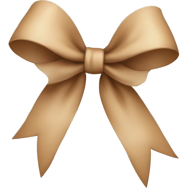 light brown bow emoji