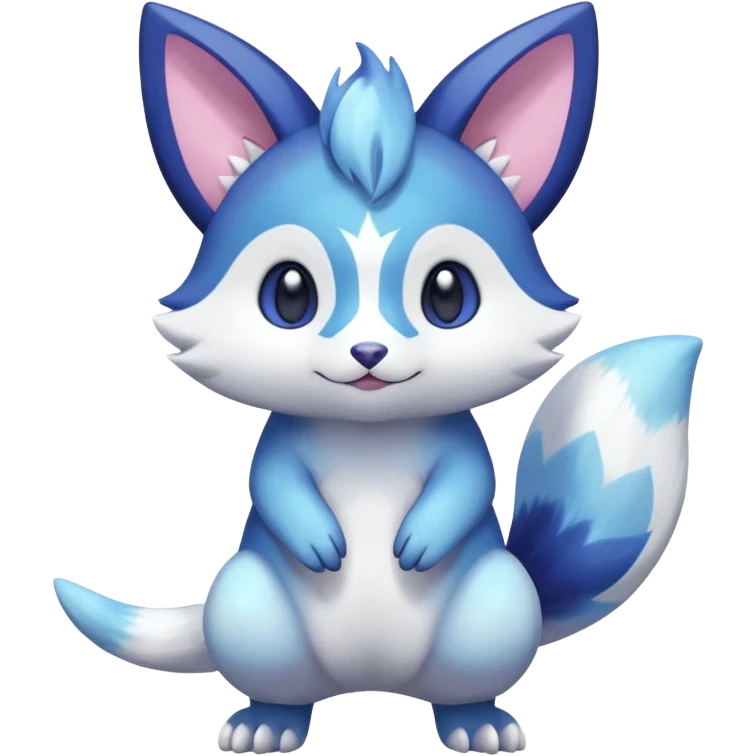 Shiny Exotic Colorful Pastel-Nebula-Gradients Furret-Meowstic-Zangoose-Hybrid (Full body) emoji