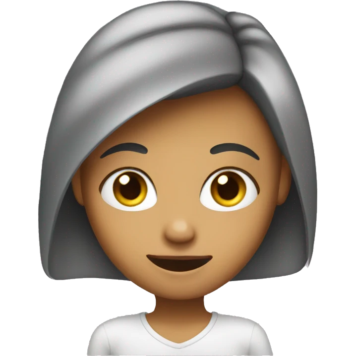 a girl with -.- face emoji