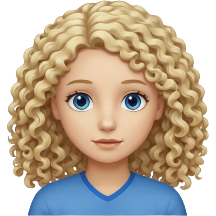 Curly blond blue eyes. Long hair cool beige blond. Longer hair beige ash blonde. emoji