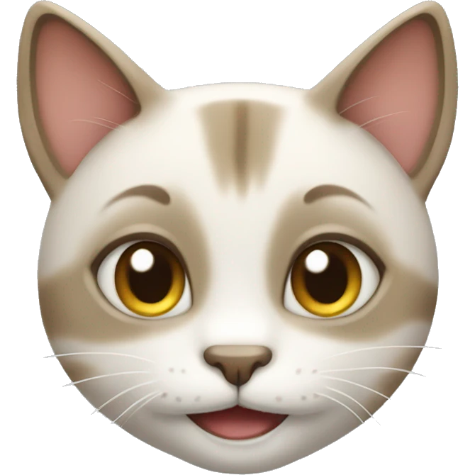 A cat with cute smile  emoji