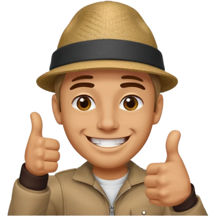 Buat gambar those bad tings guy dari sml yg sedang senang dan berikan jempol emoji