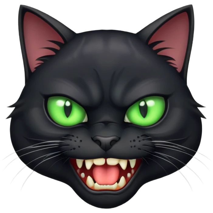 Angry black cat emoji