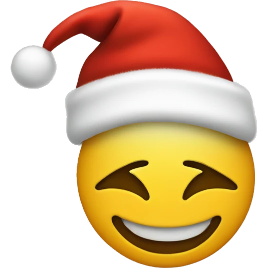 Smiley face with Christmas hat  emoji