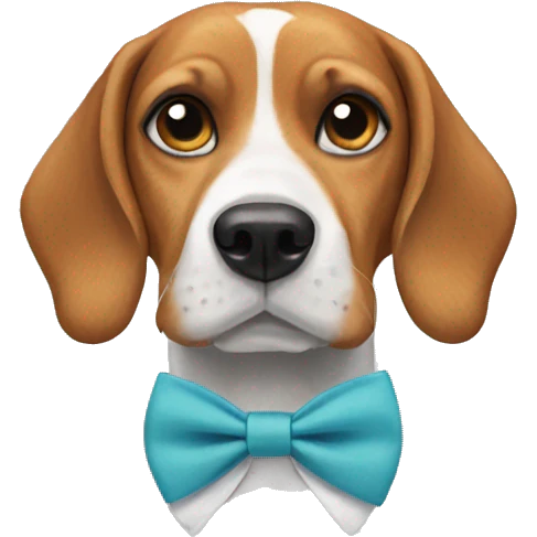 Beagle wearing a bow tie  emoji