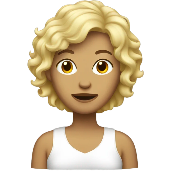 blond lesbian woman with a shaggy haircut  emoji