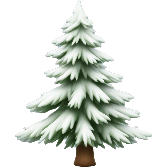 Actual white fir Christmas tree isolated. emoji