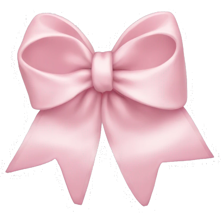 a very light pink dainty bow emoji
