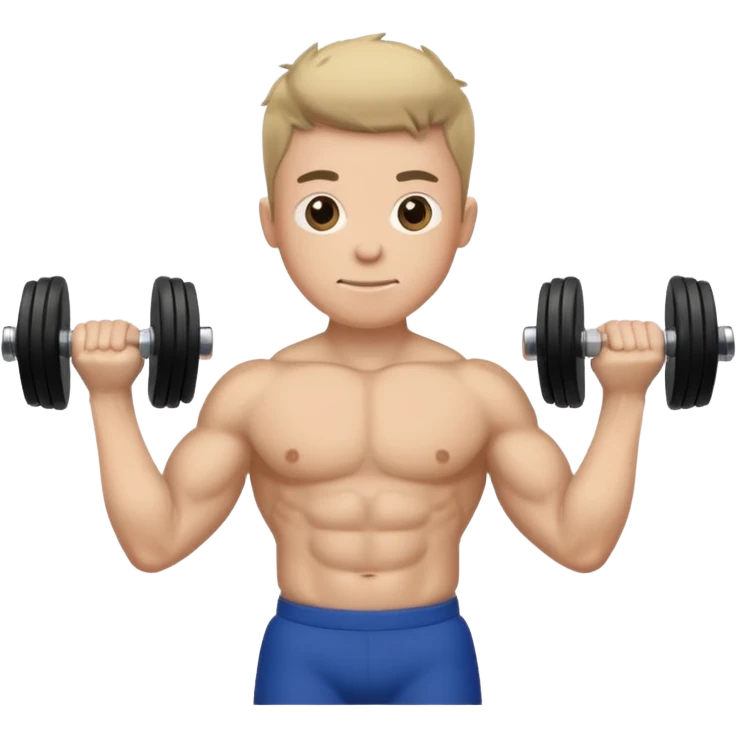 fir person lifting dumbbells,sideways photo emoji
