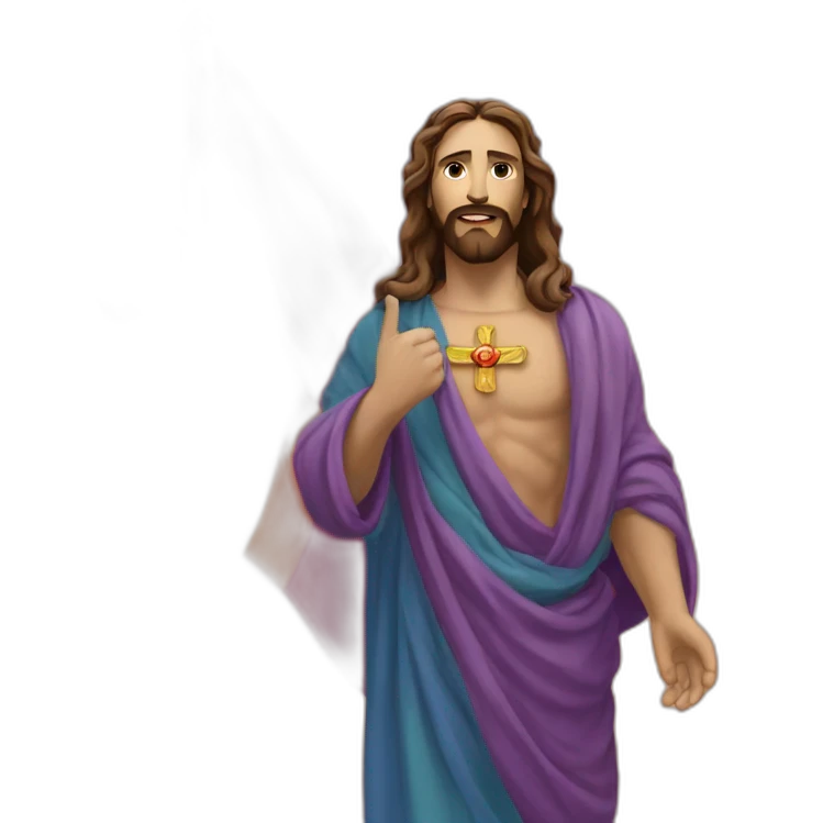 God Jesus flag lgbt emoji
