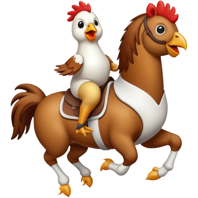 Chicken jockey  emoji