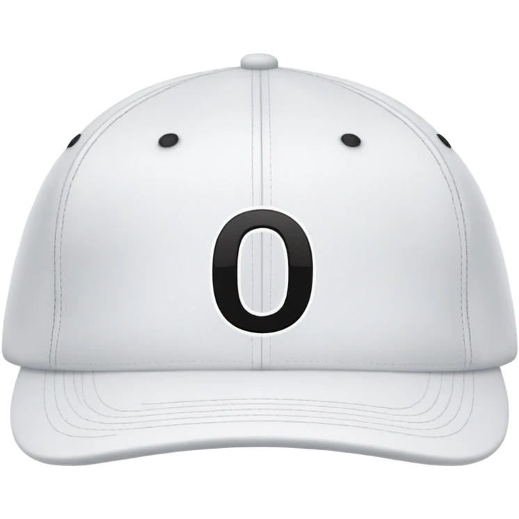 turned white cap with black number “0” on it emoji