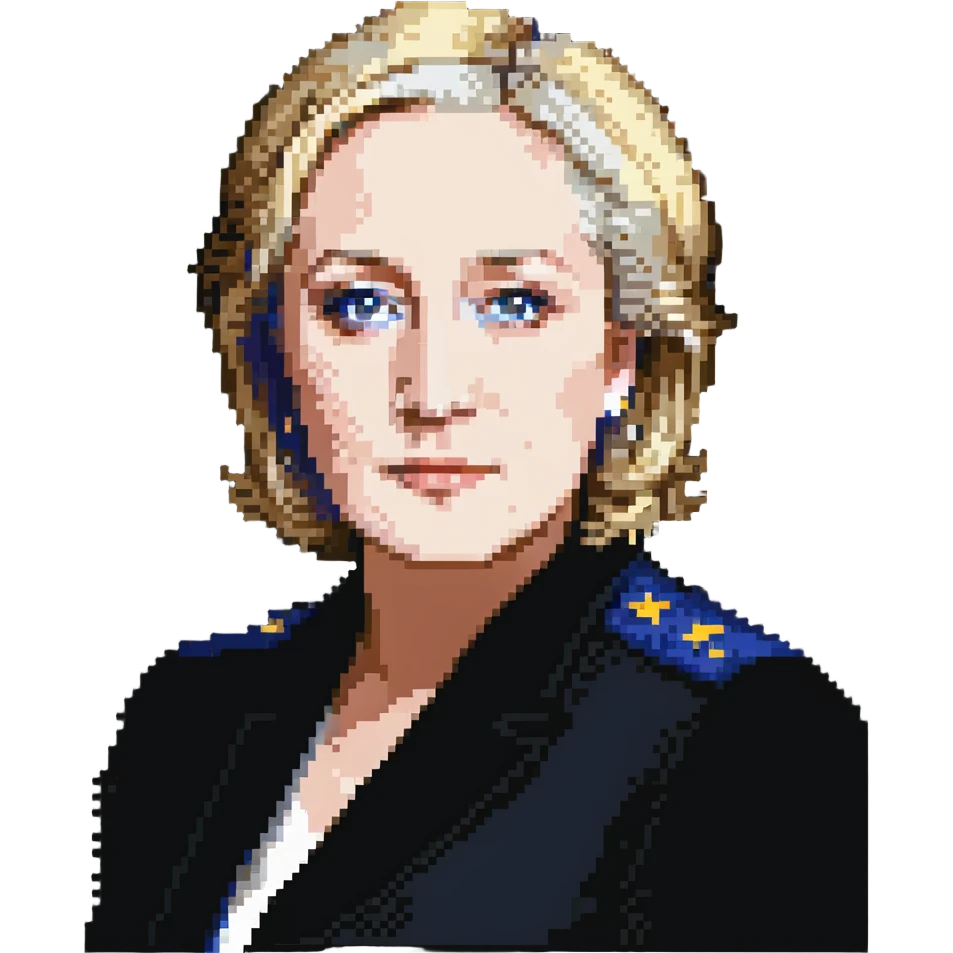 portrait of Marine Le Pen emoji