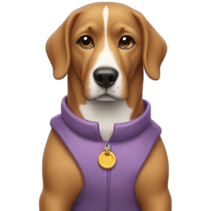 Dog in wears emoji