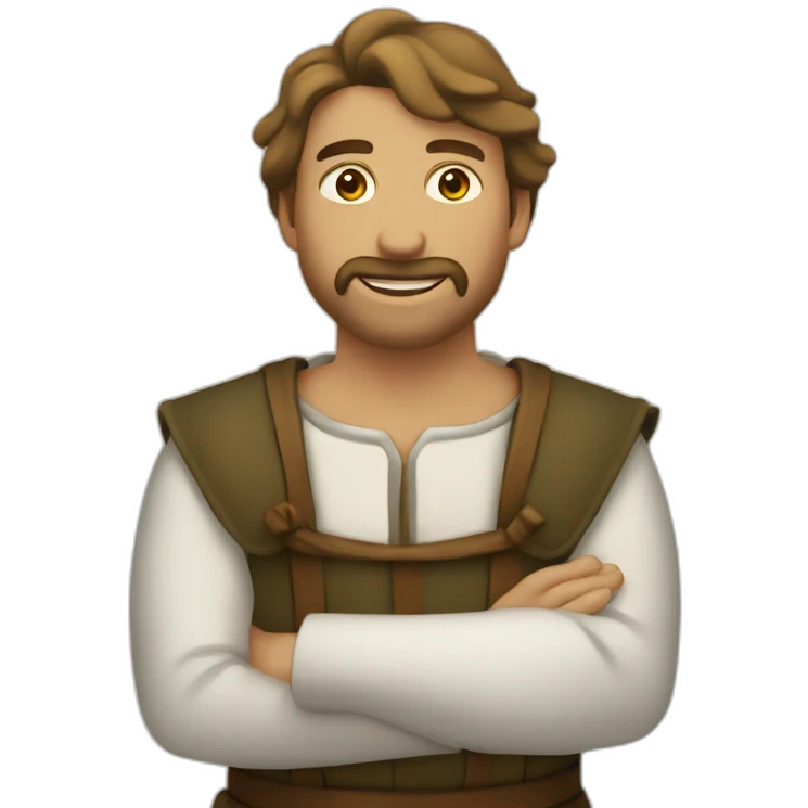 medieval Festival Organizer giving orders emoji