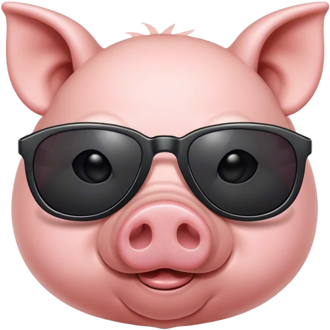 pig with sunglasses emoji