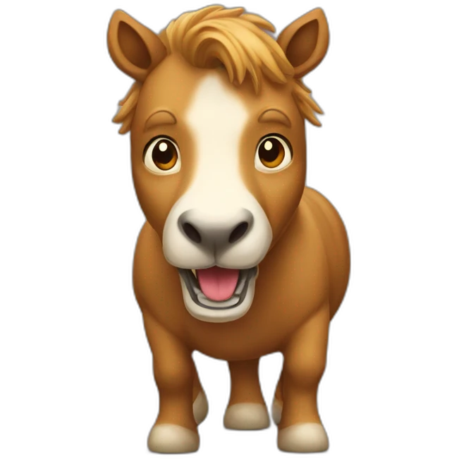 cheval qui parle avec un ours emoji