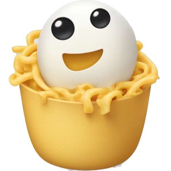 Noodle and egg with cheese emoji