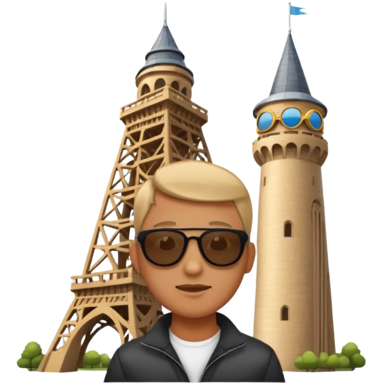 Fly som treffer nesten er tårn emoji