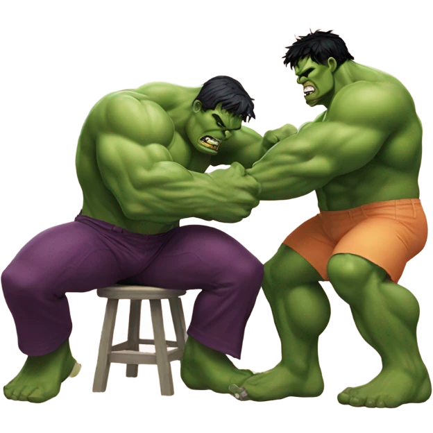 the hulk spanking a peach  emoji