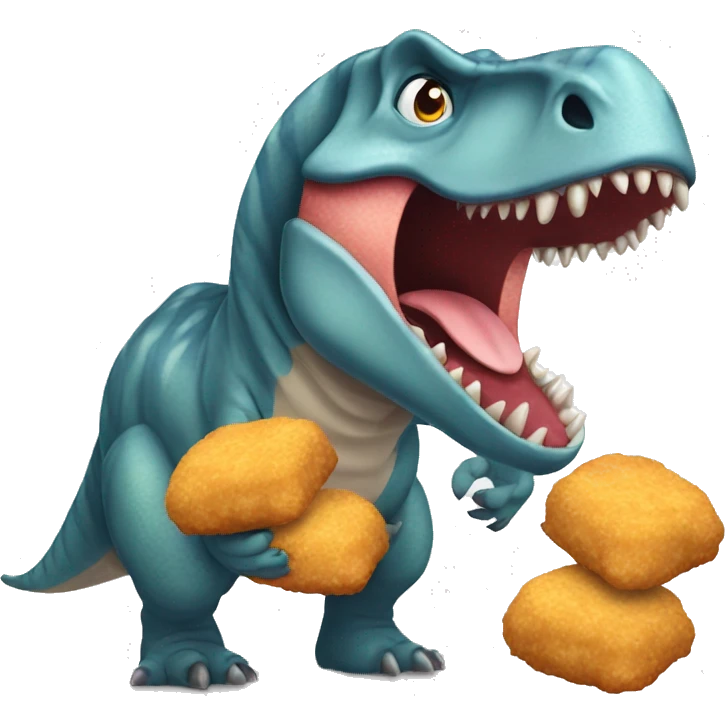 Dino eating Dino nuggets  emoji