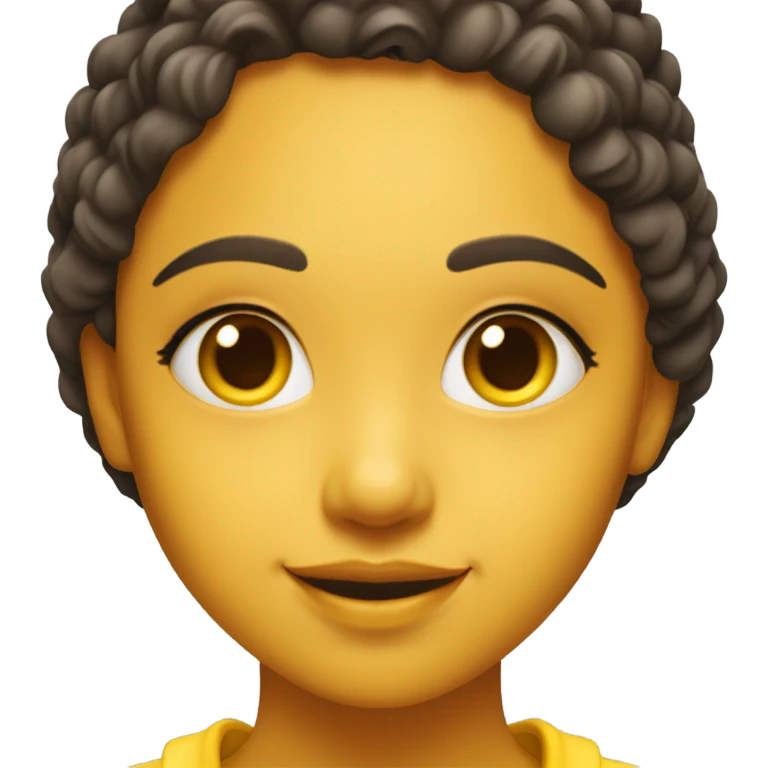 perfect yellow girl face emoji