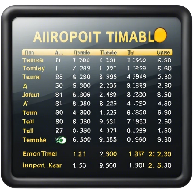 airport timetable emoji