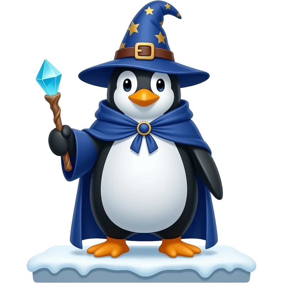 Penguin Wizard emoji