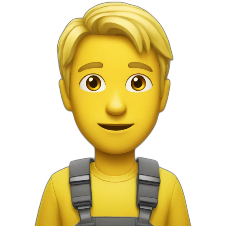 un H jaune emoji