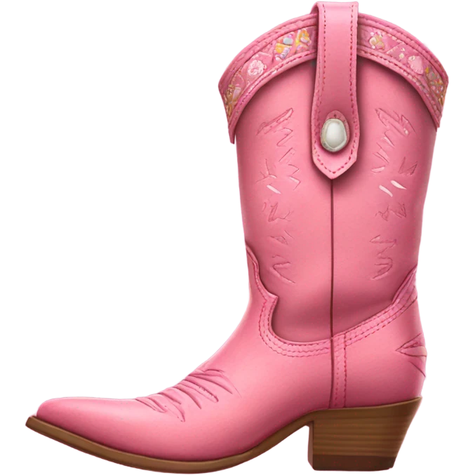 Pink cowgirl boots emoji